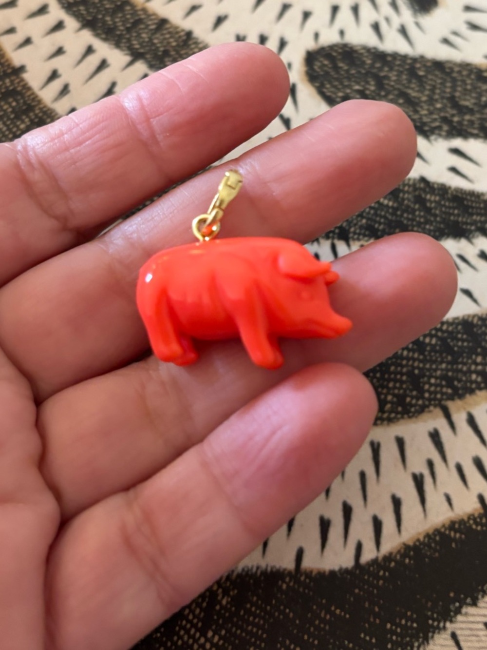 Clare V - Adorable Orange "Le Pig" Charm - EUC - Picture 4 of 10
